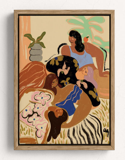 Cozy Wozy by Arty Guava fine art print with women lounging together