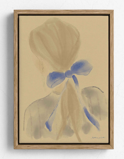 Girl With A Blue Hair Ribbon by Katharina Puritscher - Canvas Art