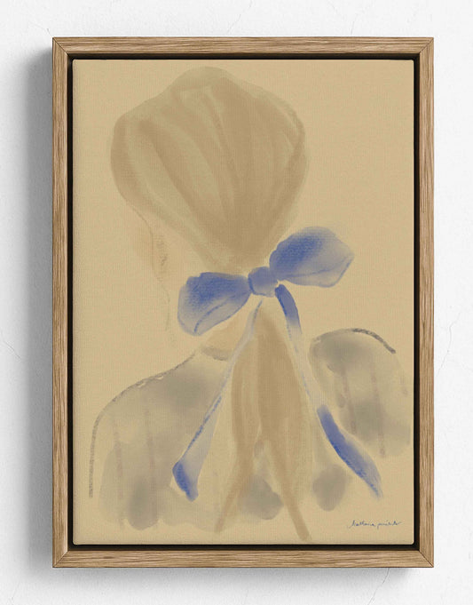 Girl With A Blue Hair Ribbon by Katharina Puritscher - Canvas Art