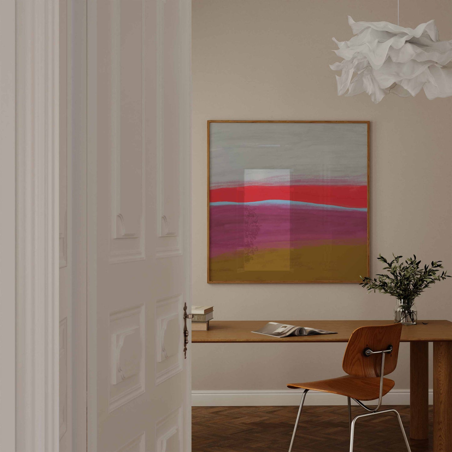 Crimson Horizon - Canvas Art