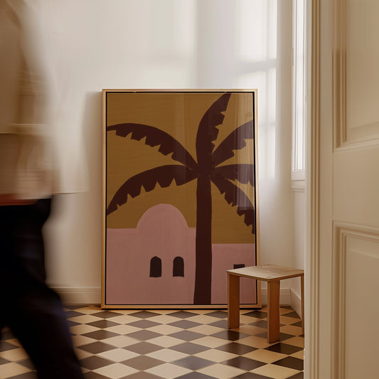 Palm & Adobe — Canvas Print