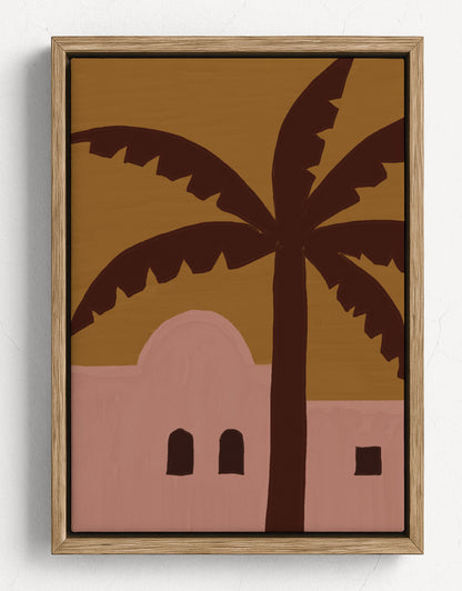 Palm & Adobe — Canvas Print