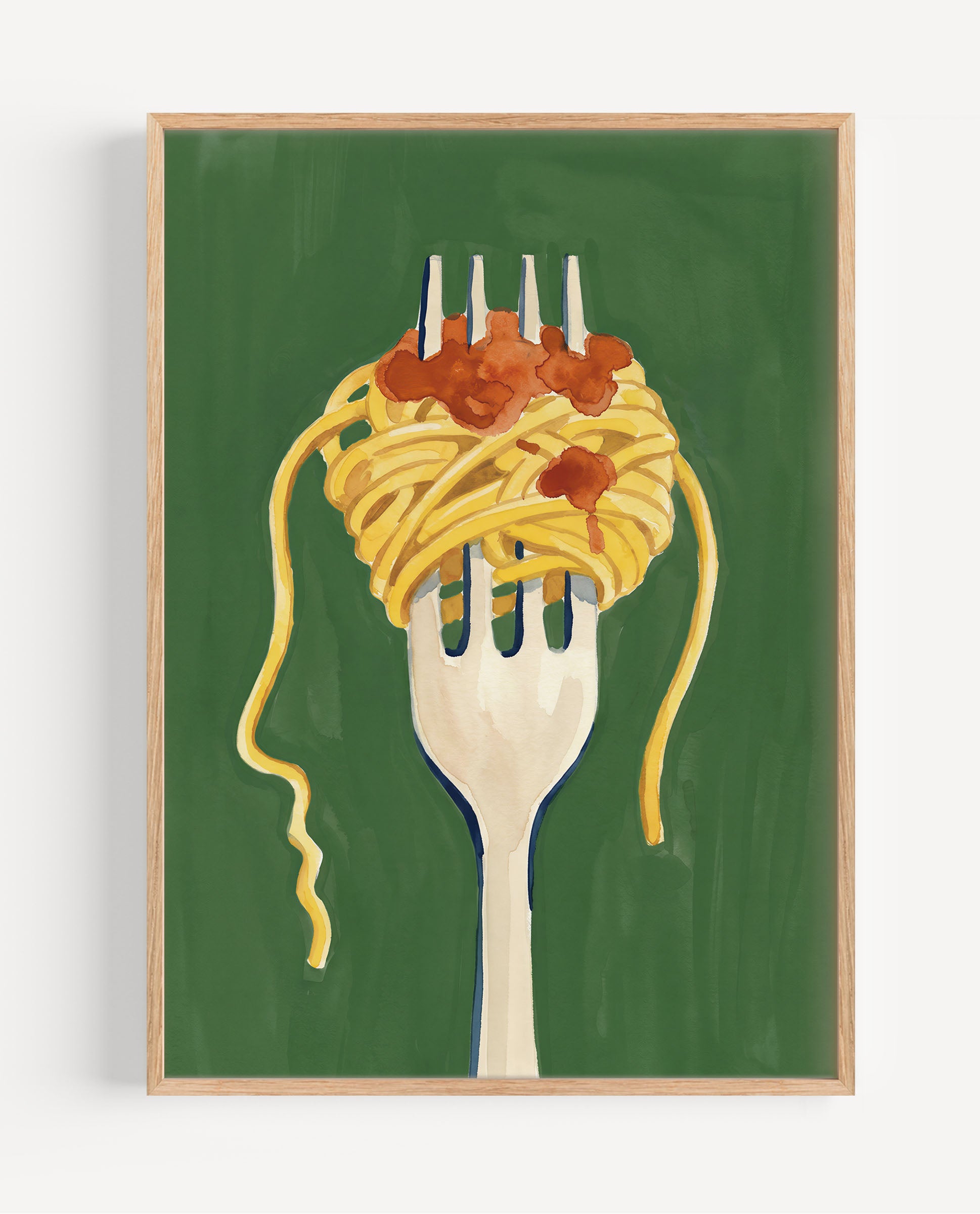 Close-up detail of Spaghetti Twirl watercolor texture