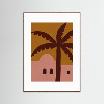 Palm & Adobe  — Art Print