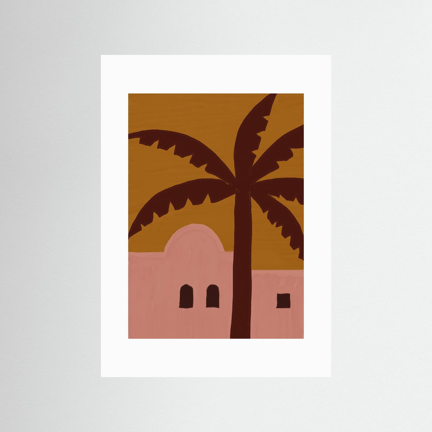 Palm & Adobe  — Art Print