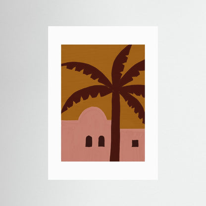 Palm & Adobe  — Art Print