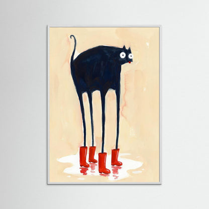 Rainy Day Cat  — Art Print  