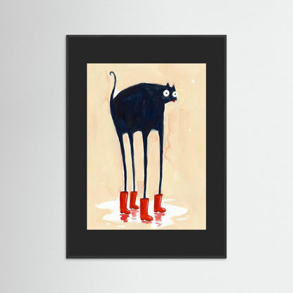 Rainy Day Cat  — Art Print  