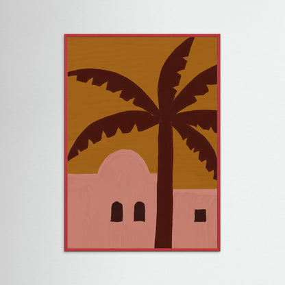 Palm & Adobe  — Art Print