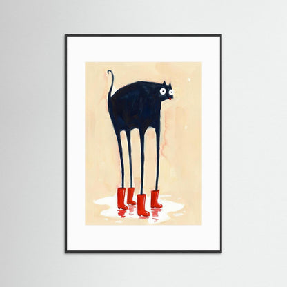 Rainy Day Cat  — Art Print  