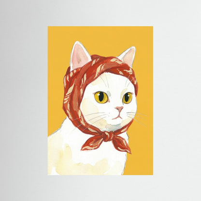 Babushka Cat — Art Print 